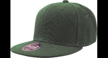 Atlantis Snap Back Flat Visor 6 Panel Cap (Pack of 2) (Groen)