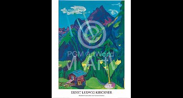 Kunstdruk Ernst Ludwig Kirchner - Bündner Landschaft 70x90cm