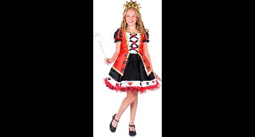 Vegaoo - Hartenkoningin kostuum met opdruk voor meisjes