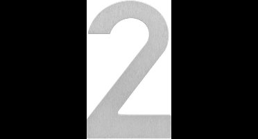Intersteel Huisnummer 2 200 mm rvs geborsteld