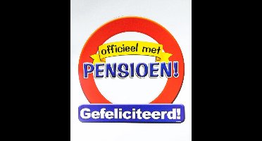 Pensioen thema verkeersbord dia 50 cm - Huldeschilden - Verkeersborden - versieringen feestartikelen