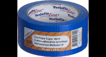 Verlofix Duct Tape Blauw – Extra Sterk – 50mm x 25m – Waterbestendig