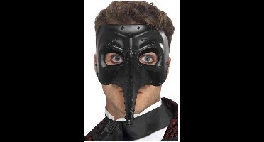 Smiffys - Venetian Gothic Capitano Masker - Zwart