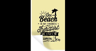 Muurstickers - Sticker Folie - Strand - Quotes - Palmboom - 20x30 cm - Plakfolie - Muurstickers Kinderkamer - Zelfklevend Behang - Zelfklevend behangpapier - Stickerfolie