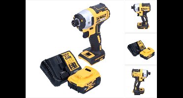 DeWalt DCF 887 P1 accu-slagmoersleutel 18 V 205 Nm 1/4" borstelloos + 1x accu 5,0 Ah + oplader