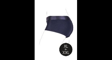 Ouch! by Shots - Vibrating Strap-on Brief - XL/XXL - Black