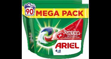 Ariel 4in1 Wasmiddel Pods Ultra Vlekverwijderaar - 90 Wasbeurten