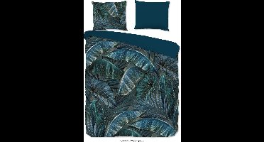 Pure dekbedovertrek bladeren - 2 persoons 200x200/220 cm - Petrol - Microvezel