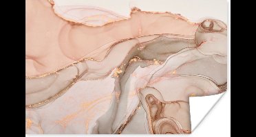 Poster Marmer - Roze - Rosé - 30x20 cm