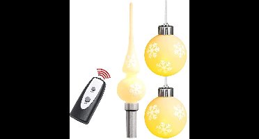 Led kerstboom piek kerstballen met licht