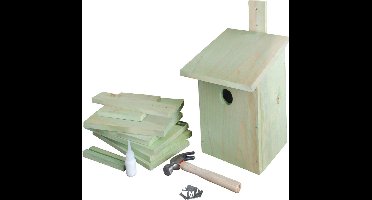 Doe-het-zelf Houten Vogelhuisje - Bouwpakket Nestkastje - 23 cm
