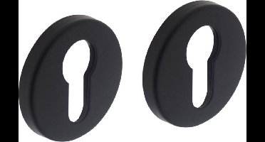 Intersteel Rozet profielcilindergat rond verdekt mat zwart