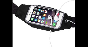 *** Sportriem met Heuptasje -Running Belt Heupband Sportriem Hardloop Band - Fitness – Universeel voor telefoons (Samsung, Huawei, Apple iPhone) van Heble® ***