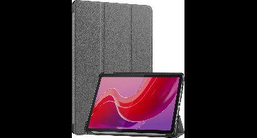 Hoes - Geschikt voor Lenovo Tab M11 (11 inch) - Dun & Stevig - Trifold Bookcase - Hard Cover - Hardcover Book Case - Tablet Hoesje - Grijs