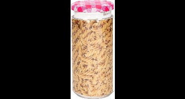 Plasticforte Weckpot/inmaakpot Classic - 550ml - kunststof - draaideksel - roze - D7 x H16 cm