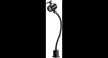 Professionele LED machinelamp met flexibele arm en draaibare kop - 24 V - IP65 - 3W - 30° spot - 300 lumen - arm 500 mm MW Tools ML20FV24