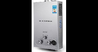 Doorstroomverwarmer - 6L - LPG - Met Display - RVS - Wandmontage - Zilver