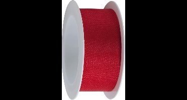 Band met draad 25mmx2,5m rood