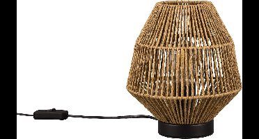 LED Tafellamp - Tafelverlichting - Torna Kimi - E27 Fitting - Rond - Bruin - Papier