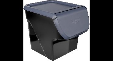 Doos voor Groenten en Fruit met Deksel Antraciet 13 l - Aardappelbak - Aardappelpot - Bewaardoos - Container - Koelkast Organizer - Opbergbox - Fruitkist