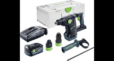 Festool KHC 18 EB-Basic accu-combi-hamer 18 V 2,6 J SDS-Plus Brushless + 1x accu 5,0 Ah + oplader + Systainer