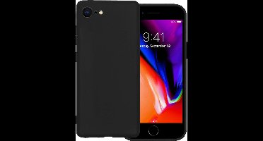 Hoesje - Geschikt voor Apple iPhone 8 - Sterk & Shockproof - Hoes Cover - Siliconen Case - Zwart