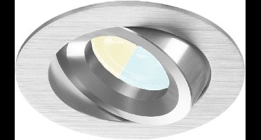 Inbouwspot Ilias met Philips HUE White Ambiance - inbouwspot - Chrome / glimmend - rond - Voor binnen / woonkamer / keuken / slaapkamer - IP20 - GU10 - Buitendiameter: 81MM - boorgat: 70-75MM - min. Inbouwdiepte: 70MM