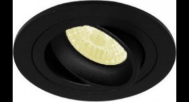 Inbouwspot Abram met Philips HUE White - spotje - Zwart - rond - Voor binnen / woonkamer / keuken / slaapkamer - IP20 - GU10 - Buitendiameter: 92MM - boorgat: 80-86MM - min. Inbouwdiepte: 70MM