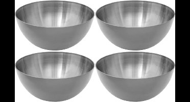 Secret de Gourmet Slakommetjes - 8x - schaaltjes - RVS - D13 x H6,4 cm