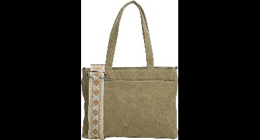 Beagles Malaga Hand & Schoudertas Shopper met Trendy Schouderband - Tote Bag - Dames Tas - Lichtgroen