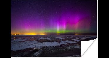Poster Aurora - IJs - Paars - 30x20 cm