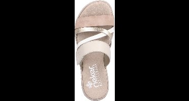 Rieker Slipper - Vrouwen - Beige/Taupe/goud - Maat 41