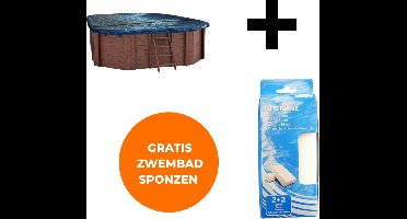 Interline winterafdekking Bali - Winterafdekking 6,00 x 3,00m ovaal - Voor houten zwembaden - Vertraagt verdamping - Verminderd verbruik chloor - Inclusief gratis zwembadspons
