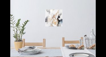 Muurstickers - Sticker Folie - Abstract - Gold - Design - Luxe - 30x30 cm - Plakfolie - Muurstickers Kinderkamer - Zelfklevend Behang - Zelfklevend behangpapier - Stickerfolie