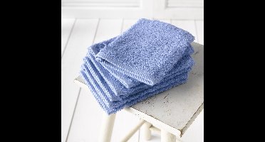 De Witte Lietaer Washandjes Helene Sky Blue 15 x 21 cm - 6 stuks - Katoen