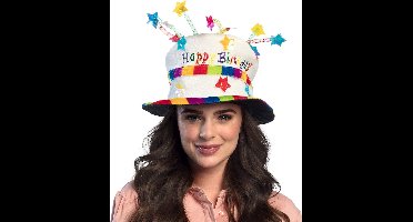 Boland - Hoed Rainbow cake 'Happy birthday' - 58 - Volwassenen - Unisex -