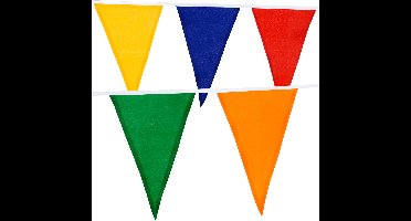 Boland - Polyester vlaggenlijn multikleur - Geen thema - Feestversiering