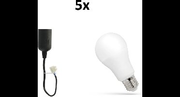 5x Verhuisfitting E27 & 11,5W E27 Lamp 4000K