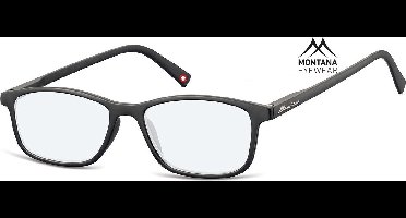 Montana Eyewear BLF51 leesbril - beeldschermbril +3.50 zwart - rechthoekig - incl. hardcase