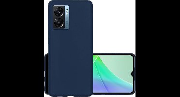 Hoesje - Geschikt voor OPPO A77 - Sterk & Shockproof - Hoes Cover - Siliconen Case - Donkerblauw