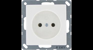 Jung AS500 wandcontactdoos enkel inbouw  | wit