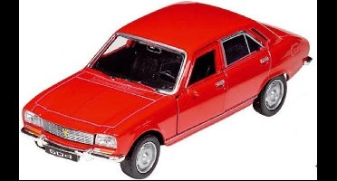 Welly Metalen peugeot 504: 12 cm rood