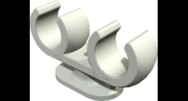 Klembeugel tweevoudig 15-16mm - 25 stuks