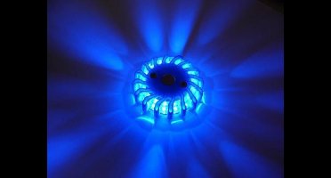 Draadloze LED Zwaailamp Blauw op batterijen - 9 standen - Magnetisch & Waterdicht - Noodverlichting