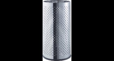 Helit paraplubak  / wasmand - met geperforeerde decoratie - roestvrij staal - chroom