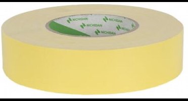 Nichiban® Duct Tape 38mm breed x 50mtr lang - Geel - 1 rol - Podiumtape - Gaffa tape - Met de Hand Scheurbaar - Japanse Topkwaliteit - (021.0174)