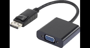 Renkforce RF-4212174 DisplayPort / VGA Adapter [1x DisplayPort stekker - 1x VGA-bus] Zwart Vergulde steekcontacten 12.0