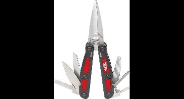 Bessey Multitool DBST - 7 functies - roestvrijstaal - rood zwart