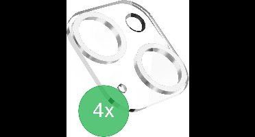 Camerascreenprotector 4x Geschikt voor: iPhone 15 / 15 Plus - screen protector - glas - bescherm je camera - beschermglas - Zwart - ZT Accessoires