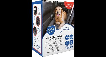 Duvoplus - Reisbench - Hond - Beschermdeken Met Rand - Achterbank 147x99x12cm Zwart - 1st